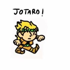 an image of a cartoon character with the word jotatro on it's chest