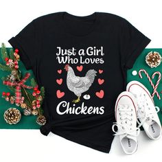 Buy Best Chicken Girls Rooster Poultry Chicken Farmer Shirt at Fantasywears. Hight quality products with perfect design is available in a spectrum of colors and sizes, and many different types of shirts! Unisex T-Shirt – 100% Cotton (fiber content may vary for different colors) – Medium fabric (5.3 oz/yd² (180 g/m²)) – Classic fit – Tear away the label – Runs true to size Women T-Shirt – 100% combed ringspun cotton (fiber content may vary for different colors) – Light fabric (4.3 oz/yd² (146 g/m Chicken Shirts For Women Vinyl, Chickens Shirts, Chicken Farmer, Chicken Shirt, Farmer Shirt, Chicken Shirts, Best Chicken, Just A Girl, Cute Tshirts