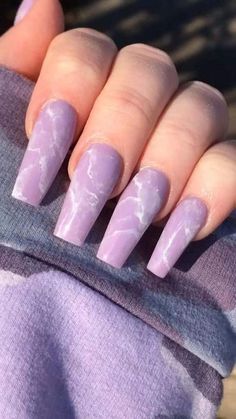 Purple Acrylic Nails, Purple Nail Designs, Purple Acrylic, Blue Acrylic Nails, Cute Acrylic Nail Designs, Purple Nail, Summer Acrylic Nails