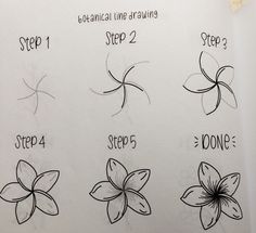 the instructions for how to draw flowers on paper