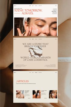 the website is designed to look like it's being used for cosmetic purposes, including skin