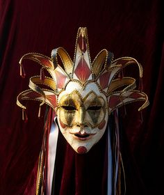 Mask Ideas, Baroque Masks For Theater And Carnival, Red Venetian Carnival Mask, Venetian Baroque Masks For Carnival, Carnival Of Venice Masks, Venice Mask Carnival Masquerades, Venice Mask