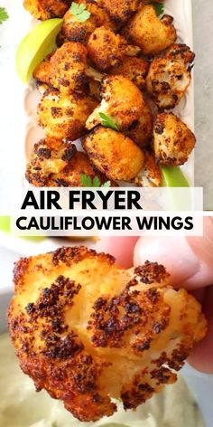 air fryer cauliflower wings are the best way to eat them in minutes