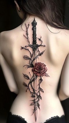 Bookish Tattoos, Future Tattoo Ideas, Wicked Tattoos, Spine Tattoos For Women, Śliczne Tatuaże, Tattoo Board, Badass Tattoos, Spine Tattoo, Back Tattoo Women