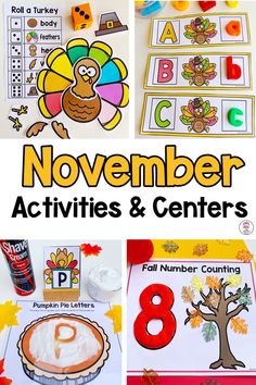 november activities and centers for preschool