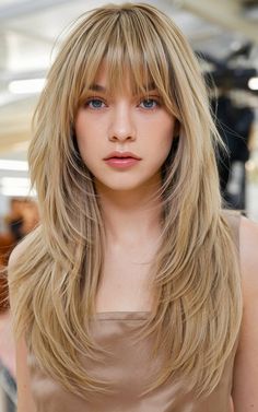 25%20Gorgeous%20Long%20Layered%20Haircuts%20You%20Need%20to%20See%20(2025%20Trends) Heavy Layers With Bangs, Fringe For Long Hair, Long Straight Hair With Bangs And Layers, Heavily Layered Long Hair, Layer Hair With Bangs, Long Bangs Long Hair Layered Haircuts, Textured Bangs Long Hair, Layers Haircut With Bangs, Bangs And Layers Long Hair