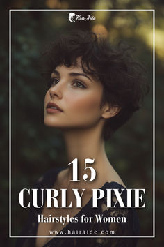 Transform your hair game with a bold and beautiful curly pixie cut. 🌟🌸 Short Curly Pixie, Wavy Curls