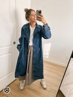 Is everyone else loving these cooler temps? This is my new favorite combo… Gingham pants and my denim trench coat 🤎🤍 😍  Follow my shop @kayleeduke on the @shop.LTK app to shop this post and get my exclusive app-only content!  #liketkit #LTKfindsunder50 #LTKfindsunder100 #LTKSeasonal @shop.ltk https://liketk.it/4Ukd6 Denim Trench Coat Outfit, Trench Coat Outfit, Denim Trench Coat, Gingham Pants, Coat Outfit, Coat Outfits, Casual Fall Outfits, Best Mom, Everyone Else