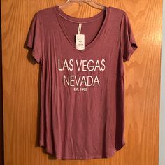 Brand New Las Vegas Tshirt, Las Vegas Nevada, Tshirt Colors, Las Vegas, Pink Ladies, Womens Tops, Tops & Tees, Brand New, Pink