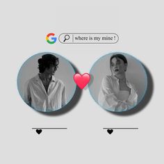 two women are shown in circles with the words google and where is my mine?