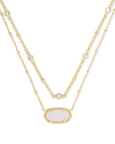 Multi Strand Necklace Gold, Kendra Scott Elisa, Kendra Scott Necklace, Double Chain, Cute Necklace, Kendra Scott Jewelry