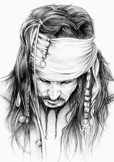 a drawing of a man with long hair wearing a bandana and braids on his head