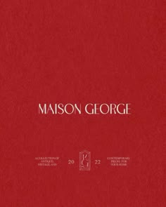 a red book cover with the words mason george written in white on top of it