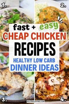 easy and cheap chicken recipes that are healthy low carb dinner ideas