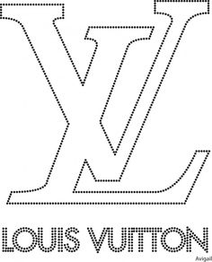 the louis vuitton logo is shown in black and white, with an x on it