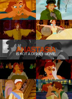 many different pictures of disney characters with caption that says anastara is not a disney movie