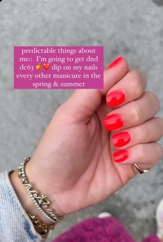 Summer Red Nails Dnd, Summer Nails Dnd, Summer Nails Red, Summer Red Nails, Nail Appointment, Sns Nails, Nails Red, Red Nails