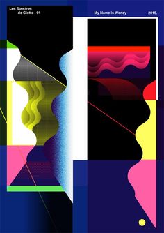 the cover art for my name is wendy, featuring abstract shapes and lines in different colors