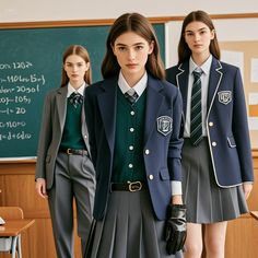 American school uniform for 2025, featuring versatile and stylish color. American School Uniform, School Uniform Outfits Aesthetic, American School Uniforms, Green School, American School