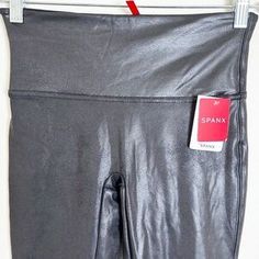 SPANX | Pants & Jumpsuits | New Spanx Faux Leather Legging Black Medium | Poshmark