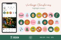 Instagram Story Highlight Covers | Vintage Christmas#instagramhighlights #instagramstoryicon #inst