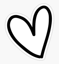 a black and white heart sticker with the word love in it's center