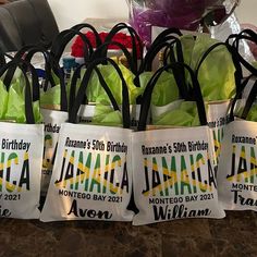 there are many bags with the name jamaica on them