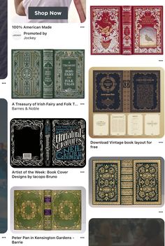 many different types of books are shown on the page, including one for each book