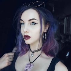 Loving this hazy blue and purple on @arteviscu Try our Smokey collection for a grey infused twist on traditional colors #lunartides #greyhair Purple Blue Hair, Nonbinary Aesthetic, Colour Hair, Colour Ideas, Hair Color Blue, Androgynous Fashion, Beauty Stuff