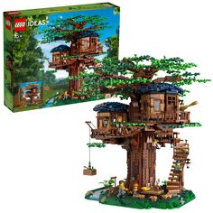 the tree house is built with legos