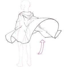 how to draw a woman's dress with a scarf on her head and neck