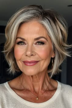 Discover the top 10 trendy haircuts for 60-year-old ladies to stay stylish and confident. Get inspired and find the perfect hairstyle for you! Old Woman Hairstyles Short, 55 And Older Hairstyles, Haircut For 60 Yr Old Woman, Old Lady Haircut, Hairstyles For Women In Their 70s, Haircut For 70 Year Old Woman, Middle Age Woman Haircut, Short Hairstyle Women 60 Years Old, Short Hairstyle Women 50 Years Old