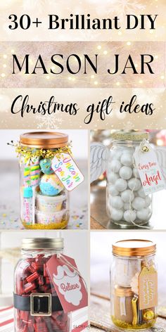 mason jar christmas gift ideas with text overlay