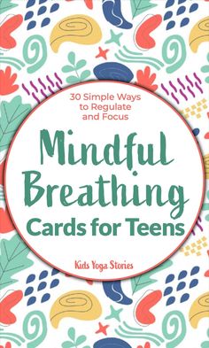 Mindful breathing cards for teens | Kids Yoga Stories Mindful Breathing Cards, Breathing Cards, Travel Merchandise, Breathe Art, Kid Yoga Lesson Plans, Kids Yoga Classes, Yoga Lesson Plans, Kinesthetic Learning, Mindful Breathing