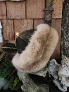 Please message me directly before purchasing.  intriguingd@gmail.com Beautiful and unique, this fur is recycledfrom a fur coat.  it has unique qualities.  Every hat I make is never the same.  This hat is a historical replica of an original.   Two of my Mongol hats have been in a commercial and museums.  All my furs and leathers that I use in my hats are acquired from recycled leathers and furs I do not use new pelts.  My linings are new material.   I line all my hats because it makes a nice fini Fur Hat Pattern, Norse Vikings, Trapper Hats, Viking Style, Recycled Leather, Green Suede, Rabbit Fur, Fox Fur, Hat Pattern