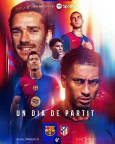 the poster for barcelona's soccer team, which has been released in spanish and english