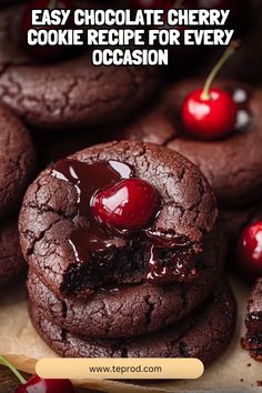 Looking for a deliciously easy dessert? Try this Chocolate Cherry Cookie recipe that combines rich chocolate flavors with the delightful sweetness of cherries. These cookies are simple to make and use common pantry ingredients, making them perfect for beginner bakers and seasoned pros alike. With every bite, you’ll experience the satisfying combination of melted chocolate and chewy cherries. Perfect for parties, holidays, or just a sweet treat at home, these cookies are sure to impress! Chocolate Cherry Cookies Recipes, Italian Cherry Cookies, Cherry Chocolate Cookies, Cherry Cookies Recipes, Italian Cherries, Chocolate Cherry Cookies, Chocolate Cookie Recipe, Marshmallow Cookies, Cherry Cookies