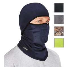 The N-Ferno 6823 Wind-Proof Hinged Balaclava Face Mask delivers the cold-blocking protection of a full face mask but can also be worn as a neck gaiter or face shield. The unique hinged design allows you to adjust the amount of coverage you need depending on the weather. Made from stretchable, breathable fleece for a comfortable fit that seals out the cold. Wind-resistant fabric covers the nose, mouth, and neck for added warmth where you need it most. Reflective accents add visibility at night or Winter Balaclava With Fleece Lining, Functional Breathable Balaclava For Cold Weather, Winter Sports Balaclava, Windproof Functional Balaclava For Cold Weather, Windproof Midweight Balaclava For Outdoor Activities, Functional Hooded Balaclava For Outdoor Activities, Midweight Windproof Balaclava For Outdoor Activities, Functional Hooded Balaclava For Cold Weather, Functional Midweight Balaclava For Cold Weather