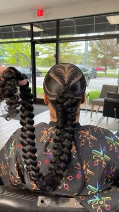 Creative Braid Hairstyles, Weave Ponytail Hairstyles, Sleek Ponytail Hairstyles, Weave Ponytail, Black Ponytail Hairstyles, Feed In Braids Hairstyles, Cute Braided Hairstyles, Braids Hairstyles Pictures, Braided Cornrow Hairstyles