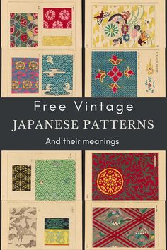 japanese patterns and their meanings are featured in the book free vintage japanese patterns and their meaningss