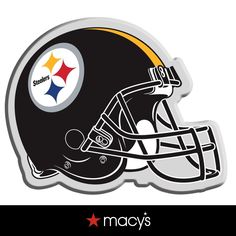 a pittsburgh football helmet with the word's logo on it, and an image of a