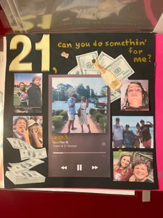 a bulletin board with pictures and words on it that says, can you do something for me?