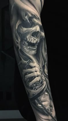 Reaper Motorcycle Tattoo, Grim Reaper Tattoos, Evil Skull Tattoo, Grim Reaper Tattoo, Hourglass Tattoo, Reaper Tattoo