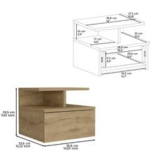 an image of a table with drawers and measurements