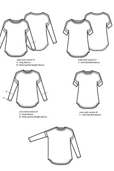 the instructions for how to make a t - shirt with long sleeves and no sleeves