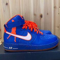 Great Condition In Original Box Rare Reflective Swoosh Outline Nike Custom Blue Breathable Sneakers, Nike Uptown, Air Nike Shoes, Jordans Outfit For Men, Jordans Outfit, Air Nike, Futuristic Shoes, Nike Kicks, Nike Air Force 1 Mid