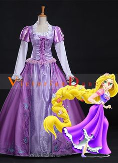 the princess aurora cosplay costume is being displayed