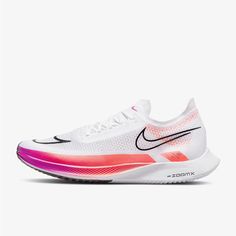 White/Flash Crimson/Hyper Violet/Black Men’s Size 7(Women’s Size 8.5) Brand New And Great For Racing! “Our Lightest Racing Shoe, The Nike Streakfly Is All About The Speed You Need To Take On The Competition In A Mile, 5k Or 10k Race. Low Profile With Sleek Details, It Feels Like It Disappears On Your Foot To Help You Better Connect With The Road On The Way To Your Personal Best.” Popular Nike Shoes, 10k Race, Boys Vans, Racing Shoes, Tenis Nike, Baskets Nike, Mens Boots Fashion, Nike Kyrie, Sneakers Women