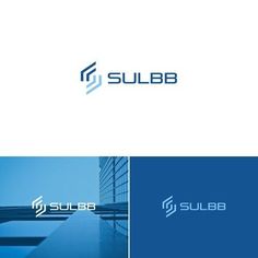 the logo for sulb is shown in three different colors