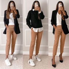 Smart Casual Women, Smart Casual Work Outfit, Casual Work Outfits Women, Office Casual Outfit, Office Outfits Women, Business Casual Outfits For Work, Mode Casual, Stylish Work Outfits, Brown Pants